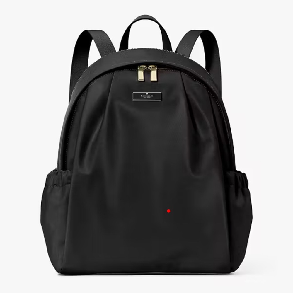Kate Spade Black Backpack with Gold Accents